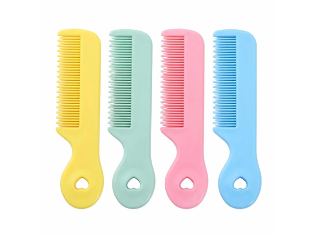 4 Pcs Mini Hair Comb Set, Candy Color Pocket Scalp Massage Brushes with Round Soft Teeth, Gentle Detangling Exfoliating Styling Hair Brushes,...