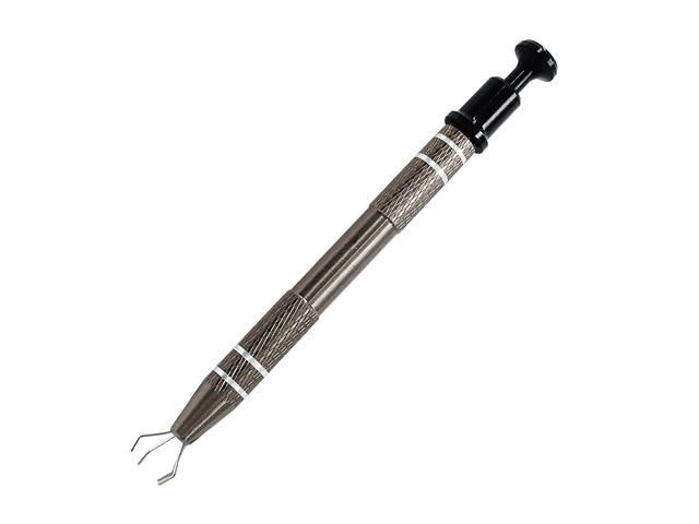 4-Claw Pick up Tool Piercing Ball Grabber, Gray Jewel Pickup Tool Stainless Steel 4 Prongs Jewel Pickup Tool Terp Pearl Grabber for IC Chip...