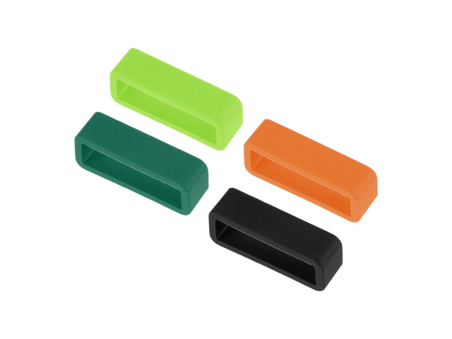 Watch Band Strap Loops, 22mm Width Rubber Fastener Rings Silicone Watch Holder Retainers for Watch Band 4 Color 8 Pcs