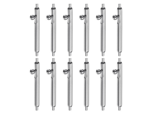 12pcs 14mm Quick Release Spring Bar 1.5mm Diameter Stainless Steel Watch Pins Replacement Band Link Pins Lugs for Watch Band Straps