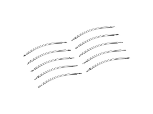 10pcs Watch Band Pins 30mm Curved Spring Bar Pin 1.5mm Dia Stainless Steel Double Flanged End Link Repair Kit for Watch Band Bracelet