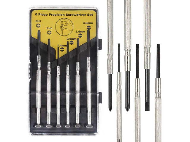Eyeglass Screwdriver with Case Mini Kit Set Small Screwdriver for Eyeglasses Jewelry Watch Repair DIY (6pcs)