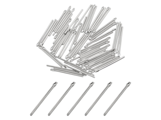 60Pcs 20mm x 0.9mm / 0.787' x 0.035' Silver Stainless Steel Watch Link Pins, Strap Bars Split Pins, Watch Band Link Cotter Pin for Watchband Repair...