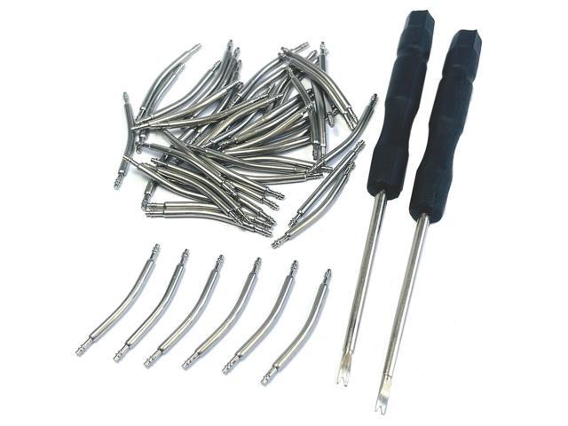 50pcs Watch Curved Spring Bars 20mm Watch Band Pins Replacement Kit,1.8mm Diameter,20mm Curved Watch Pins,Watch Strap Pins with Watch Band Remover...