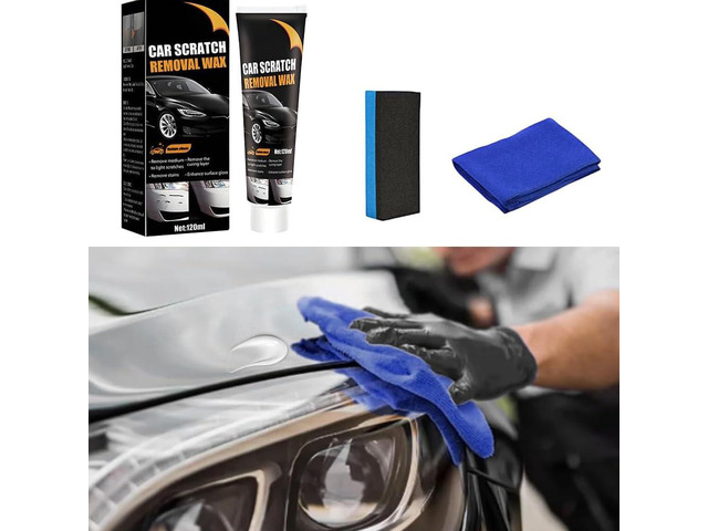 Car Scratch Remover, 2025 New Vehicle Deep Scratch Repair Polishing Wax with Wipe and Sponge, Automotive Paint Restoration Buffing Compound,...