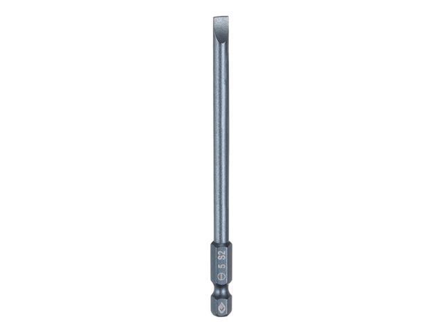 SL5 Magnetic Slotted Screwdriver Bits 5mm S2 Steel Flat Head Screwdriver Bit 1/4' Hex Shank Screw Driver Drill Bits 100mm (4') Long for Screws