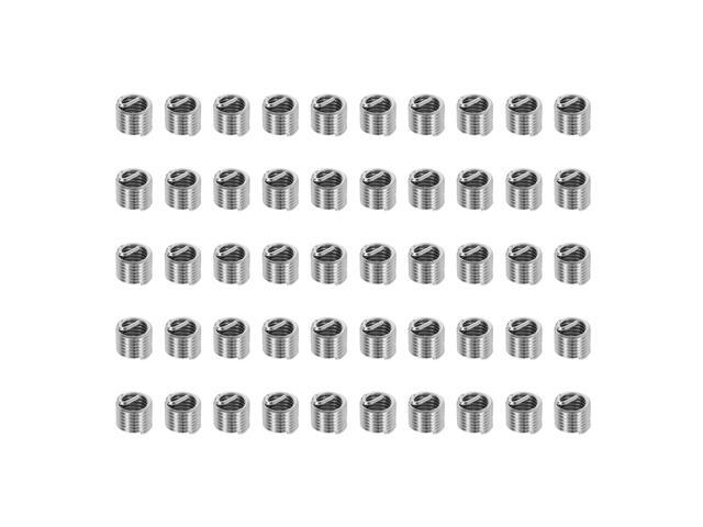 Wire Thread Inserts M6x1 Metric 1.5D 9mm, 50Pcs 304 Stainless Steel Helical Coiled Wire Screw Threaded Sleeve Sheath for Mechanical Equipment...