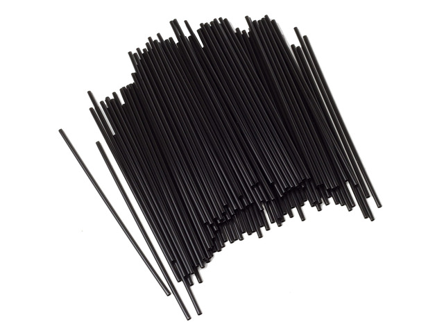 Chef Craft 5 Inch Coffee Stirrer Straws-Set of 150, Pack of 1, black