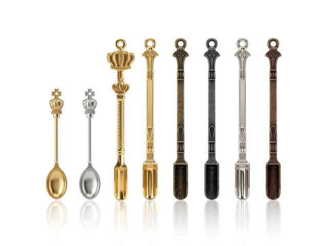 8 Pcs Mini Spoons & Tiny Metal Shovels for Home Kitchen, Small Scoops for Spices, Powders & Coffee, Mini Shovel Charms for DIY Crafts & Keychain...