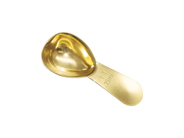 1 Pack Coffee Scoop, 1 Tablespoon, Stainless Steel Measuring Spoons for Ground Coffee, Sugar, Protein Powder, Tea Leaves (1, Gold, 15 ml)