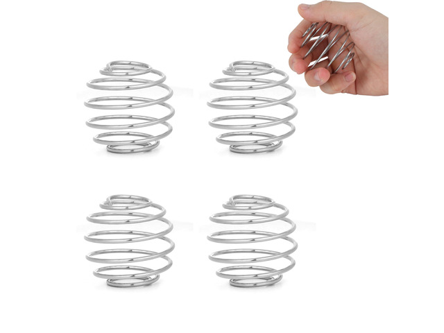 4 Pcs 2.1-Inch Large Size Shaker Balls for Protein Shakes,Milkshake and Salad Dressing,304 Stainless Steel Shaker Ball