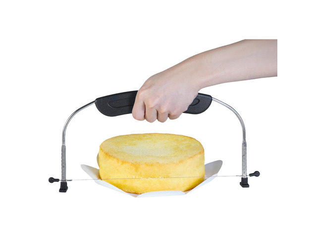 Adjustable Cake LevCake Cutter Slicer Leveler, 9 Different Height Premium Food Grade Stainless Steel Double Wires Cake Cutter/Slicer/Adjustable...