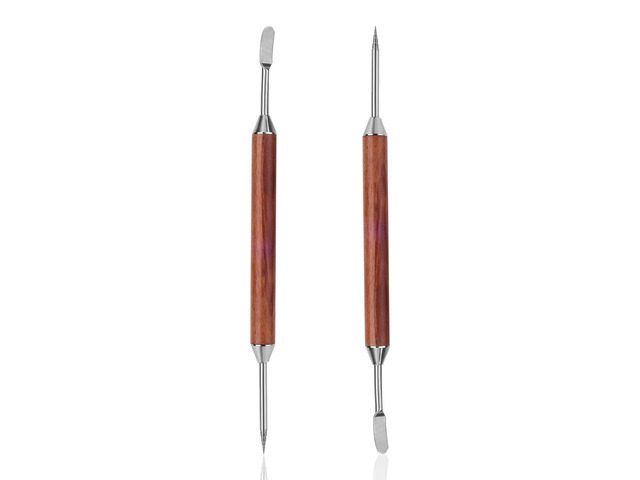 2pcs Latte Art Pen, Stainless Steel Coffee Drawing Tool with Wood Handle Double-Ended Coffee Carving Needle Cinnamon Pen Barista Accessories for...