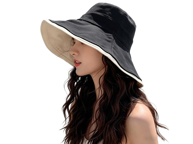Hats for Women Reversible Foldable Bucket Hat Outdoor UV Protection Hat