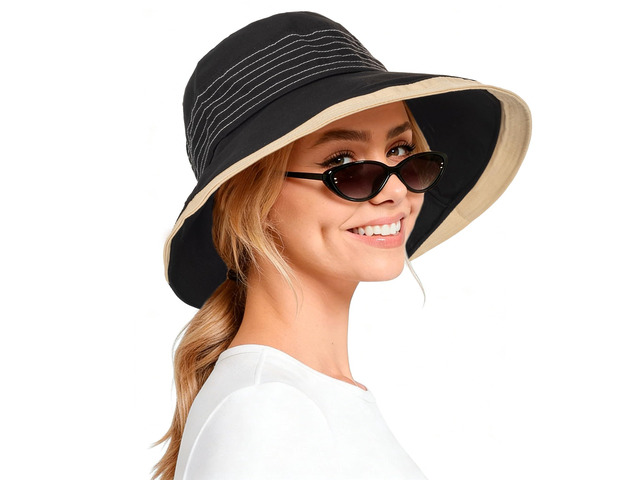 Hats for Women Wide Brim Sun Protection Summer Beach Bucket Hat Outdoor