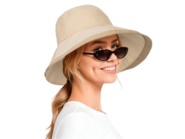 Hats for Women Wide Brim Sun Protection Summer Beach Bucket Hat Outdoor