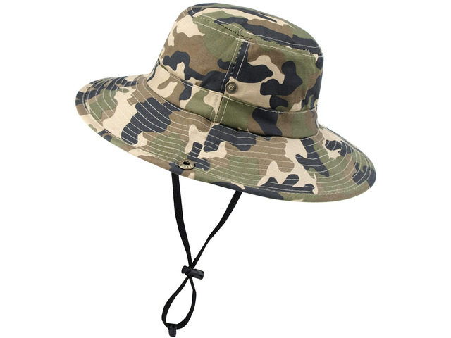 Kids-Boys-Camo-Sun-Bucket-Hat Summer Outdoor Fishing-Hat Boonie-Cap 5-14Y