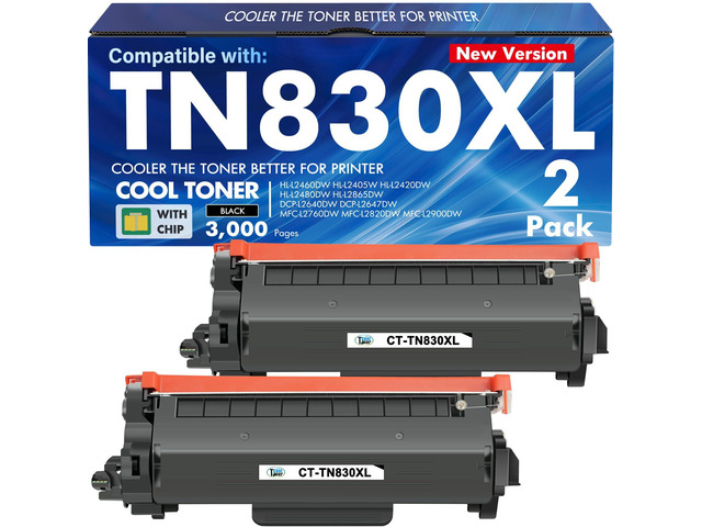 TN830XL TN830 TN 830XL 830 Toner for Brother Printer DCP-L2640DW HL-L2460DW Compatible for Brother TN830 XL/V/R 830 XL TN-830XL Cartridge...
