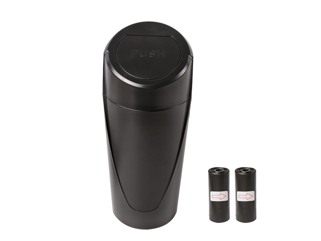 ViewSonic Mini Car Trash Can with Lid, Portable Garbage Can for Car, Leakproof Cup Holder Automotive Garbage Bin with 2 Rolls of Trash Bags, Small...