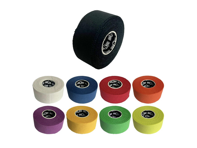 Ringside 1' Athletic Trainers Tape, Cotton Kinesiology Tape for Combat Sports, Adhesive, 30 Foot Rolls, Black