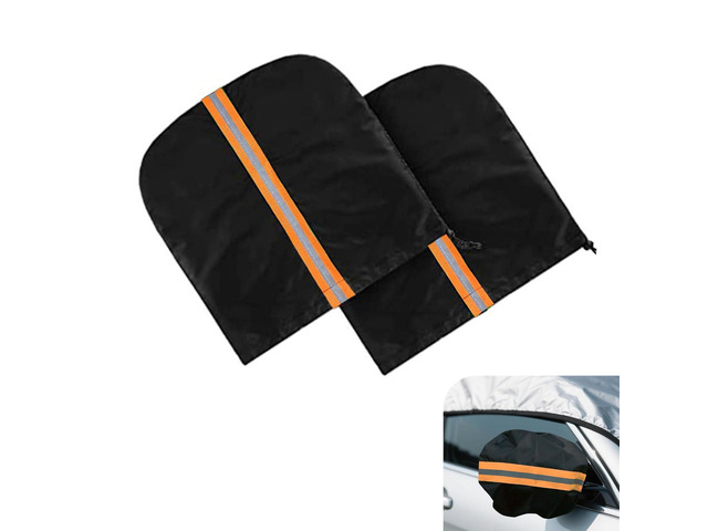 Qurbuns 2 PCS Car Mirror Covers, Waterproof Vehicle Side View Covers with Drawstrings, Reflective Rearview Warning Decorations, Universal for Most...