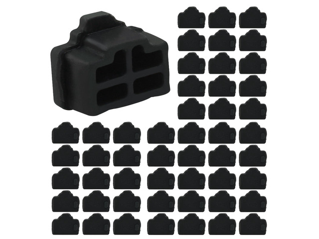 Jiozermi RJ45 Dust Cover, 50 Pcs, Black Dust Plug, Ethernet Jack Dust Cap, Protects Ethernet Ports from Dust & Debris