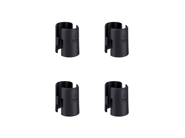 WAFJAMF 8 Pcs 4 Pairs Wire Shelving Shelf Lock Clips 3/4' Post Black Durable plastic rack sleeves replacements fits 0.75 inch metal poles for...
