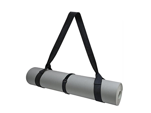 Cidkoth Adjustable Yoga Mat Strap Carrier, Thick Wide Yoga Mat Holder with Hook-and-loop fastener for yoga enthusiast, Travel Gym, Black Non-Slip...