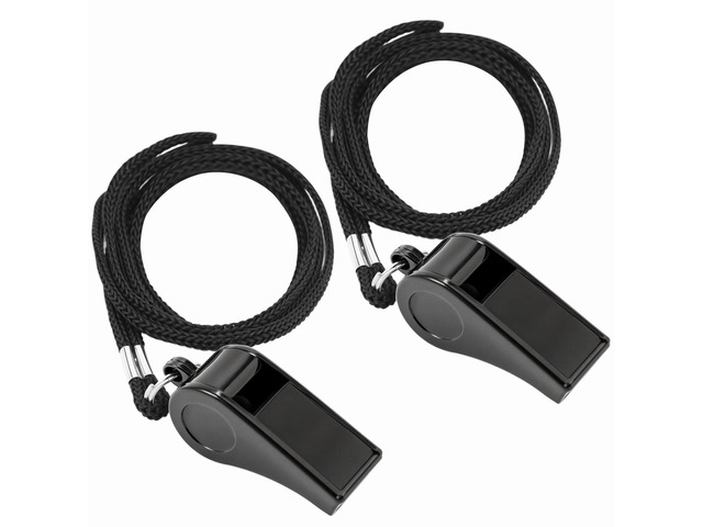 JKQAGD 2PCS Sports Whistles with Lanyard, Loud Crisp Sound Whistle Ideal for Coaches, Referees, Officials,Outdoor Enthusiasts, and Family Emergencies.