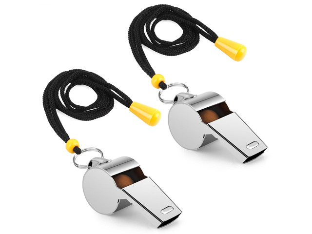 Whistle for Coaches, Whistle for Teachers, Stainless Steel Whistles Coach Whistle with Lanyard Referee Whistle Loud Crisp Sound Sports Whistle for...