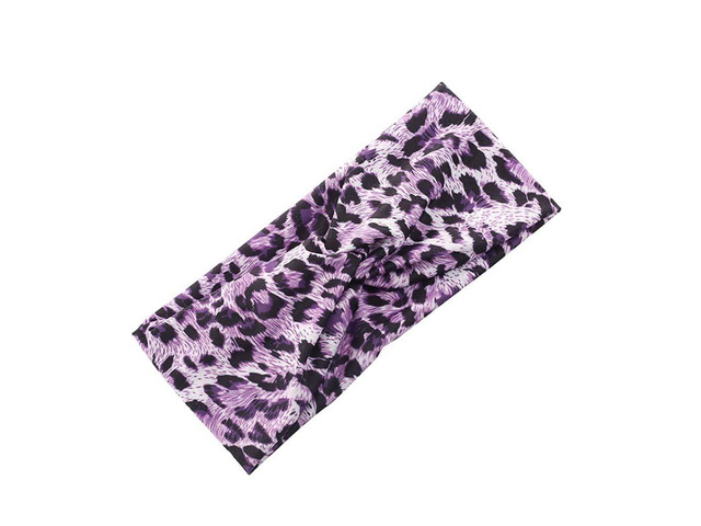 Labriciyon 1Pc Purple Fashion Women Leopard Print Cross Elastic Headband,Gym Hairband, Hair Women's Fashion Headbands,Hair Accessories,Beauty and...