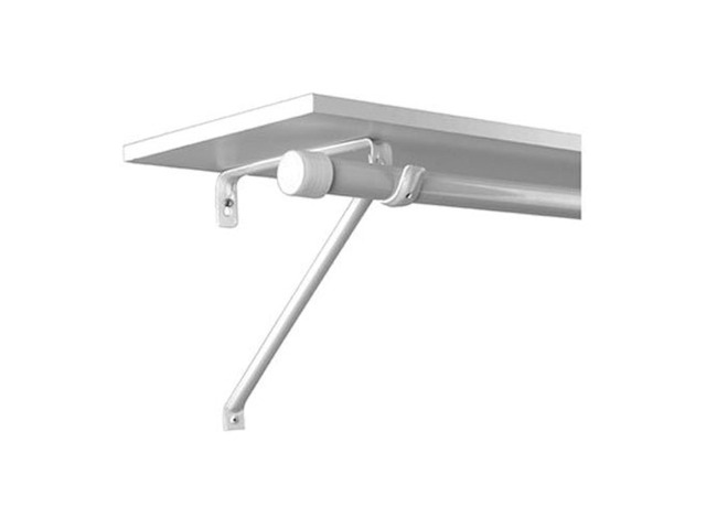 Knape & Vogt John Sterling, 2-1/2' Hook Adjustable Steel Shelf and Rod Bracket, Fits Shelves 11' - 14', Fits Closet Poles up to 1-3/8' in Diameter,...