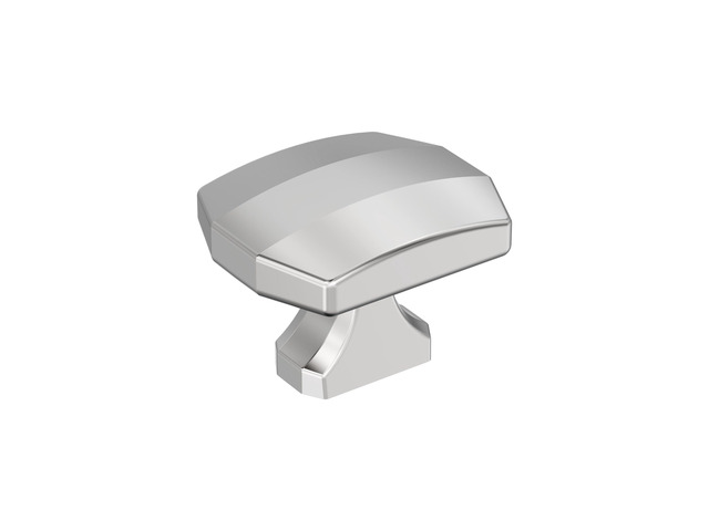 1-1/2' Rectangle Bellamy Polished Chrome Cabinet Knob Durable Zinc drawer knob and cabinet hardware, ideal for kitchen cabinets, bathroom...