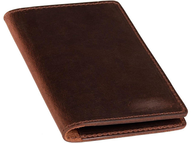 MILITARIA STUFFS Vintage Leather Bifold Wallet, Slim Credit Card Case Money Organizer for Men & Women, Brown (Brown)