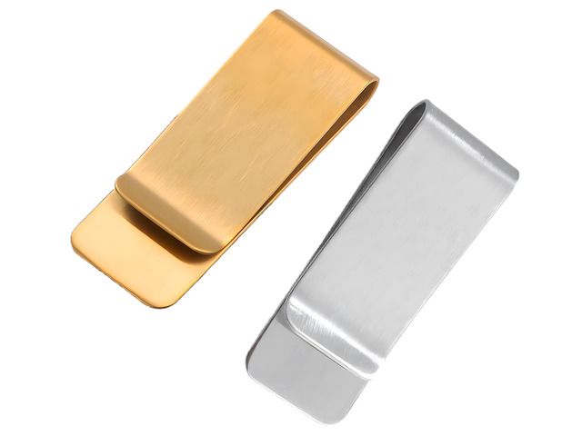 YOFAN Money Clip Set, 2-Pack 2-Inch Stainless Steel Card & Cash Holder Stainless steel, ultra-thin 0.04', 2' x 0.79', silver & gold,...