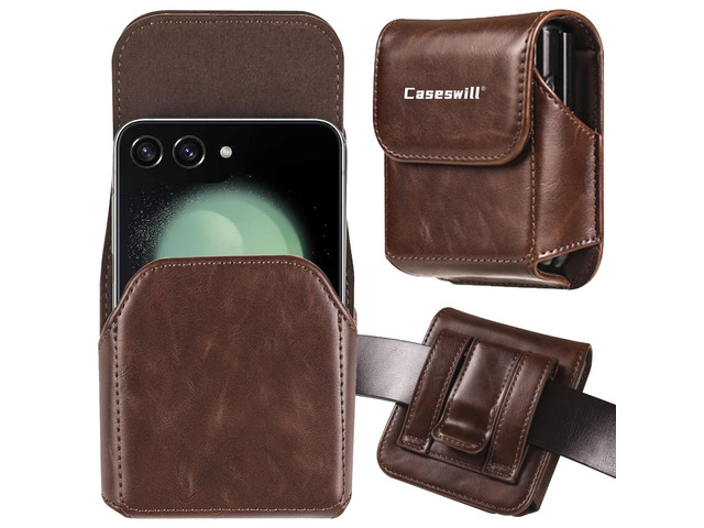 Caseswill For Motorola Razr Ultra 2026 2025 / Razr 2026 2025 2024 2023 / Razr+ Plus 2026 2025 2024 2023 Case Premium Leather Phone Pouch with Belt...