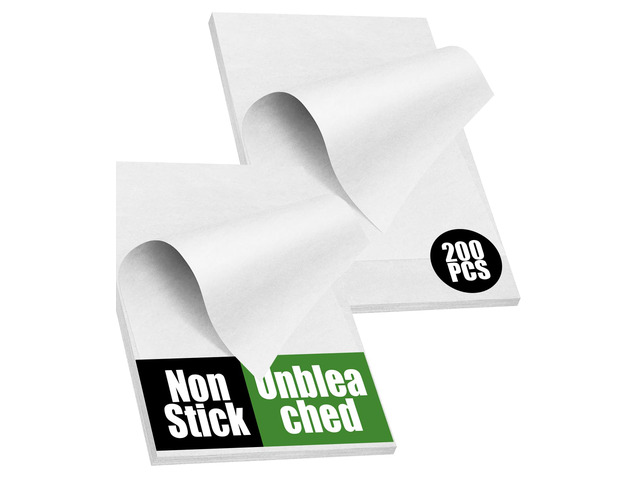 200 PCS Unbleached Parchment Paper Sheets for Baking 12x16 Inches, Non-Stick and Non-Toxic Pre-cut Parchment Sheets for Oven, Cooking, Grilling,...