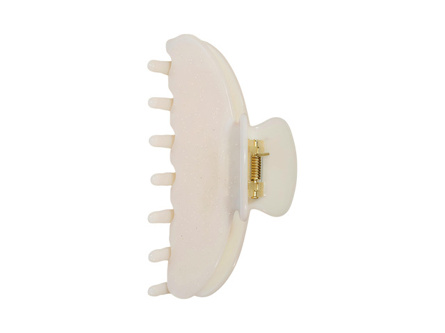 Durable Acetate Hair Clips - 4-Inch Sequin Yellow Claw Clips for Fine and Thick Hair (Sequin yellow)