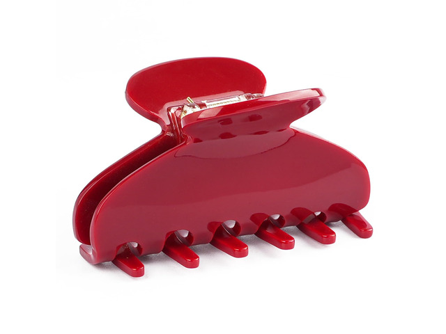 Medium Cute Acetate Hair Claw Clip for Women Girls, 3 Inch Cherry Red Claw Clips for Thin & Medium Thick Hair, Durable French Banana Clip with Gift...