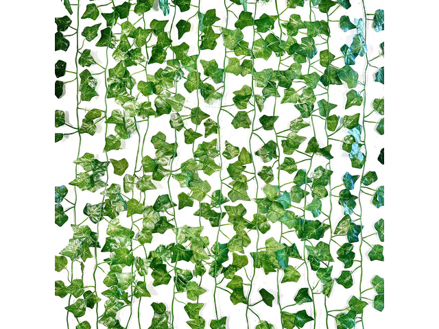 3 Pack (21Ft) Fake Ivy Garland Artificial Fake Vines Leaf Flower Balcony décor Outdoor Plant Leaves for Garden Decorations wall Fence screening...