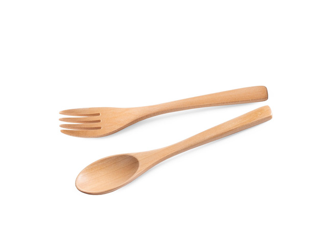 Wooden Spoon and Fork Set for Eating, 2-Piece, 6.3 Inch, Schima Wood Smooth, lightweight utensils suit rice, soup, noodles and desserts; reusable...