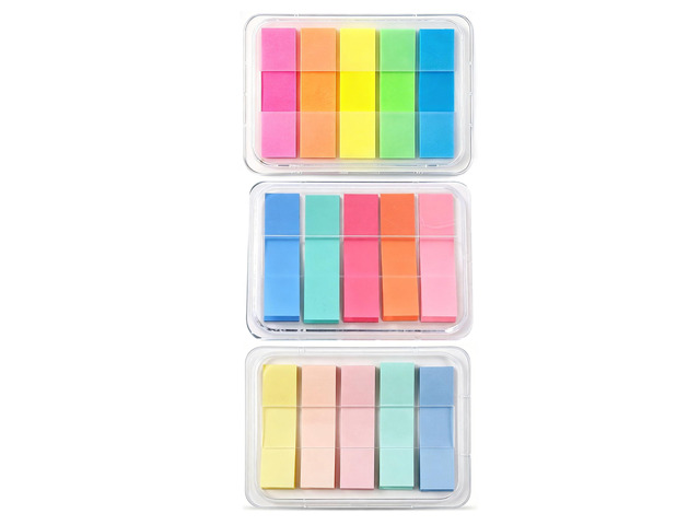 300Pcs Aesthetic Sticky Tabs for Annotating Books, Colorful Transparent Page Markers & Flags, Clear Index Note Stickers for Bible, Notebooks &...