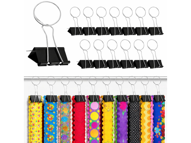 12 Pcs Bulletin Board Border Storage Teacher Storage Classroom Border Binder Clips & Rings Teacher Essentials Management for Classroom Bulletin...