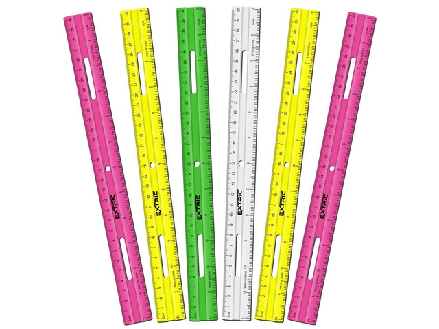 Ruler 12 Inch Clear Plastic Rulers 6 PK Classroom Set Metric Inch Use: Classrooms, Offices, Home, Art Projects, Measurement Scale: Inch & Metric,...