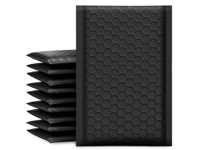 Bubble Mailers 4x8' Black 50 Pack Usable Size 4x7' Padded Envelopes Opaque Self Seal Adhesive Waterproof Boutique Padded Envelopes for Jewelry...