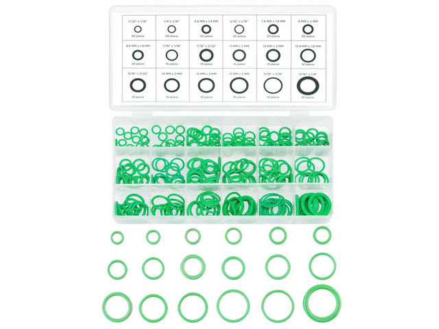 Lonuxi 270PCS Seal Gasket Washer, Car Air Conditioning AC O Ring Kit, Seal O-Ring Assortment Kit, Universal Vehicle Repair Tool for Door, Window,...