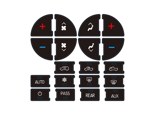 PAWACA AC Dash Accents Button Sticker Repair Kit for Fixing Ruined Faded A/C Control Buttons - Decal Replacement Fits Select 07-15 GM Vehicles -...
