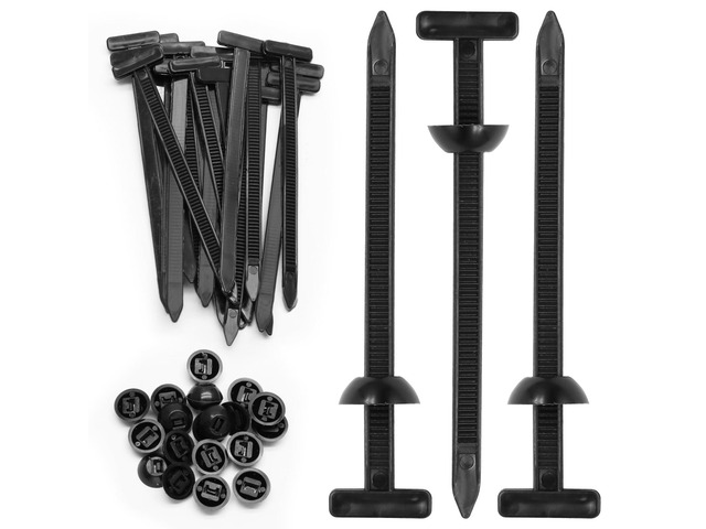 ISDVBUY 20 Pack Nylon Universal Cable Tie Buckle Heavy Duty, Self-Locking, Pin & Button Design, For Car Daily Repair Bumper Clips
