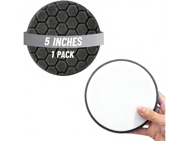 Polishing Pads, Buffing Pads Medium-Heavy Car Detailing Kit, Reusable High-Density Sponge Pads for Car Polisher, Auto Detailing Supplies (Black,...