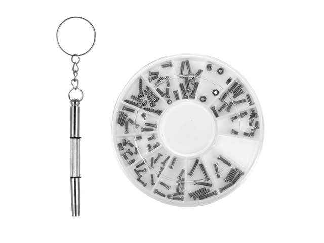 120 Pcs Eyeglass Repair Kit with Screws Glasses Repair Kit Universal Sunglass Tightener Tool with Keychain Precision Tool for Repairing Glass Frame...